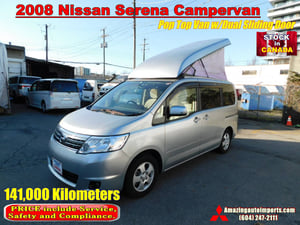 2008 Nissan Serana Campervan Pop Top /Dual Sliding Door 141,000 km